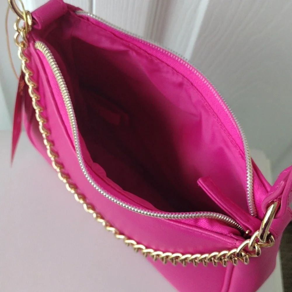 Juicy Couture Hot Pink Chain Shoulder Bag - Picture 6 of 16